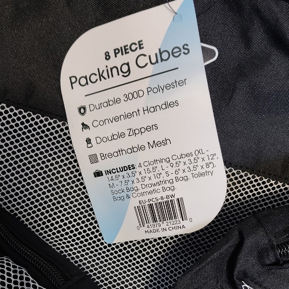 Black Packing Cubes Set - Picture 3 of 4